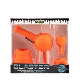 Ooze Blaster Silicone Glass 4-In-1 Hybrid Water Pipe And Nectar Collector - Orange Burst