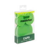 Ooze Resolution Silicone Res Cap 4-Pack For Travel And Cleaning - Green