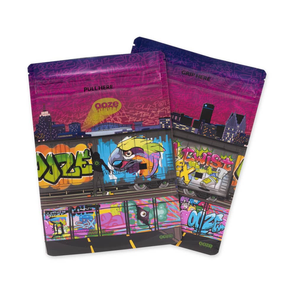 Ooze Designer Series 1 Ounce Mylar Bag 10-Count Box - Tag