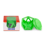 Geode Silicone & Glass Container - Green