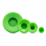 Ooze Resolution Silicone Res Cap 4-Pack For Travel And Cleaning - Green