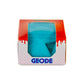 Geode Silicone & Glass Container - Aqua Teal