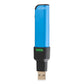 The ocean blue Ooze Novex has the magnetic charger attached to the base