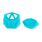 Geode Silicone & Glass Container - Aqua Teal