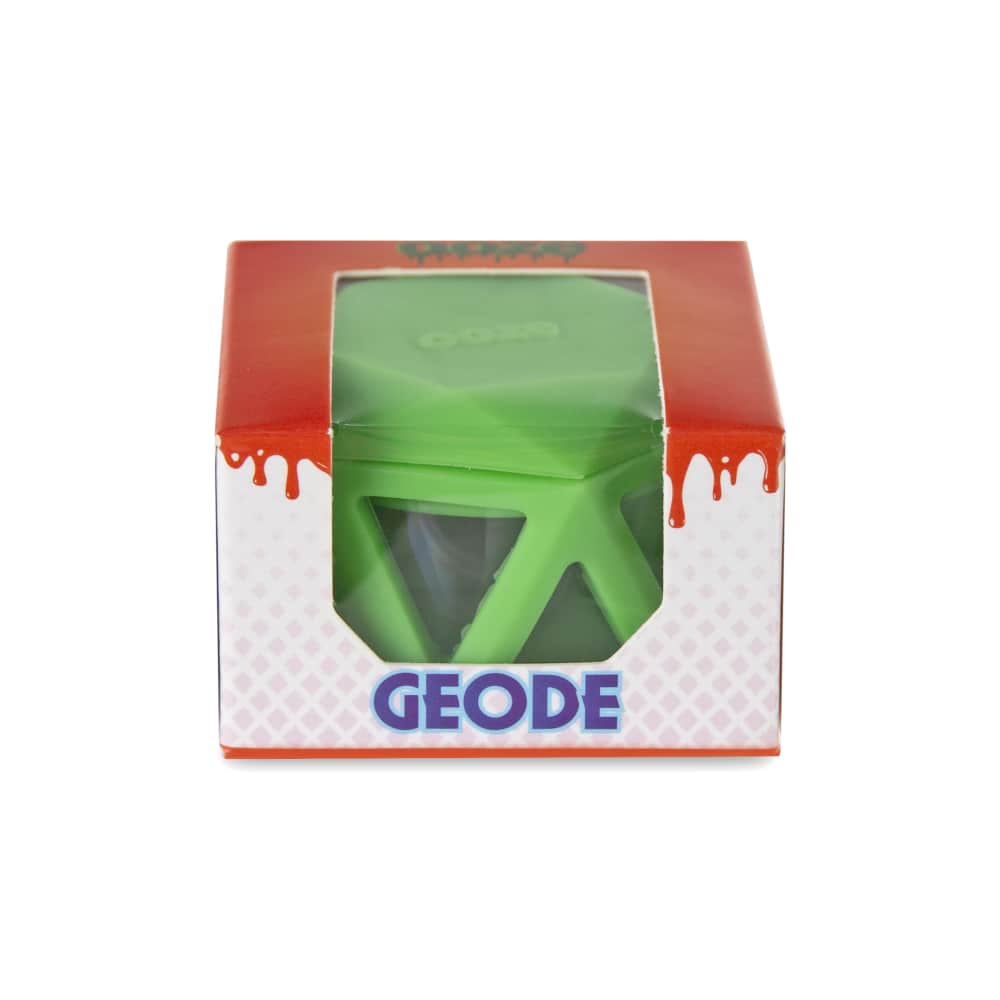 Geode Silicone & Glass Container - Green