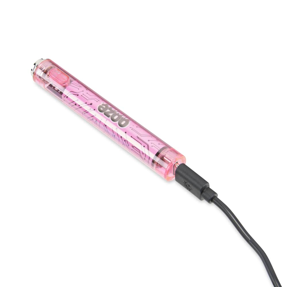 Slim Clear Series Transparent 510 Vape Battery – Atomic Pink