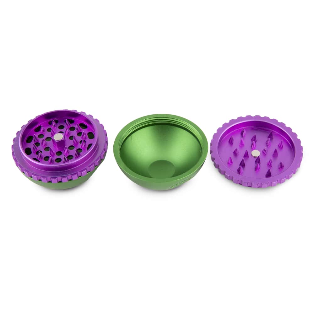 Ooze Saturn Aluminum Globe Grinder - Green - Dry Herb