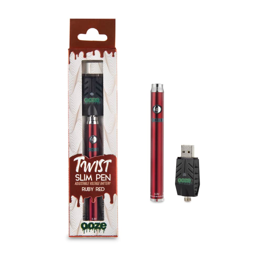 Twist Slim Pen Battery + Smart Usb - Ruby Red