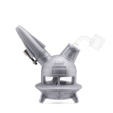 The stellar silver Ooze UFO is shown as a dab rig with the banger inserted