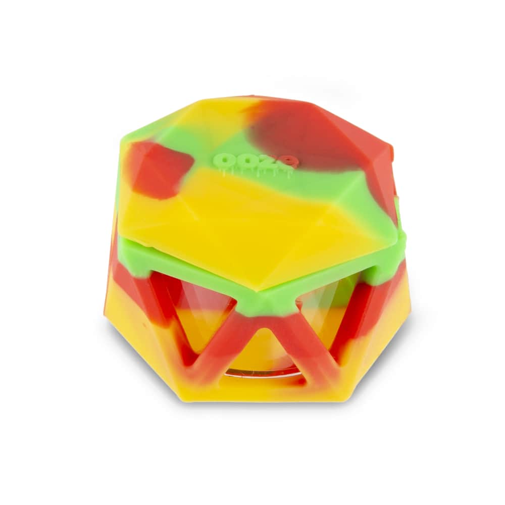Geode Silicone & Glass Container - Rasta