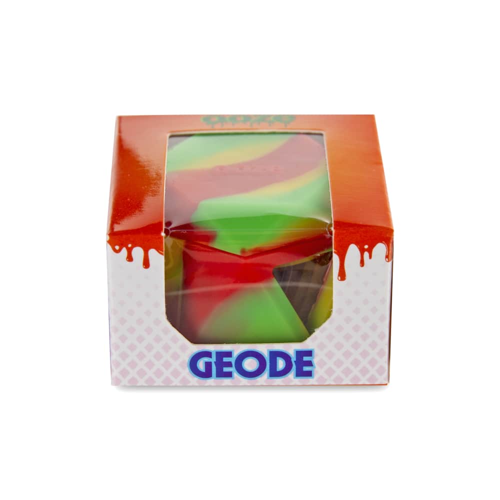 Geode Silicone & Glass Container - Rasta