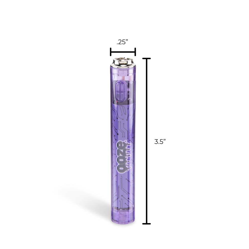 Slim Clear Series Transparent 510 Vape Battery Ultra Purple Ooze Slim Clear Series Transparent 510 Vape Battery Ultra Purple Ooze