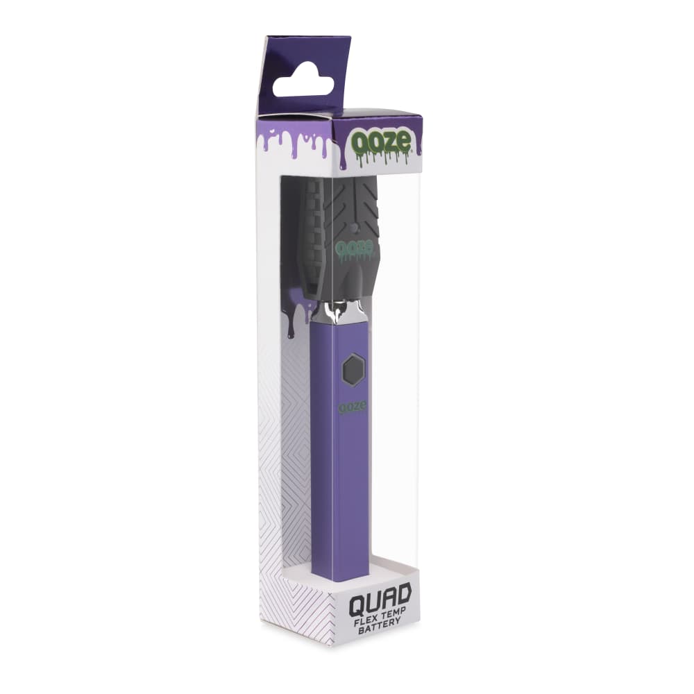 Ooze Ultra Purple Quad 510 Thread 500 Mah Square Vape Pen Battery + Usb Charger