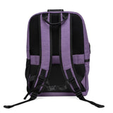 The back of the purple haze Ooze backpack