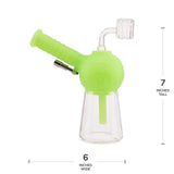 Ooze Blaster Silicone Glass 4-In-1 Hybrid Water Pipe And Nectar Collector - Green Glow