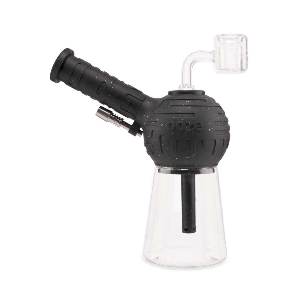 Ooze Blaster Silicone Glass 4-In-1 Hybrid Water Pipe And Nectar Collector - Shimmer Black