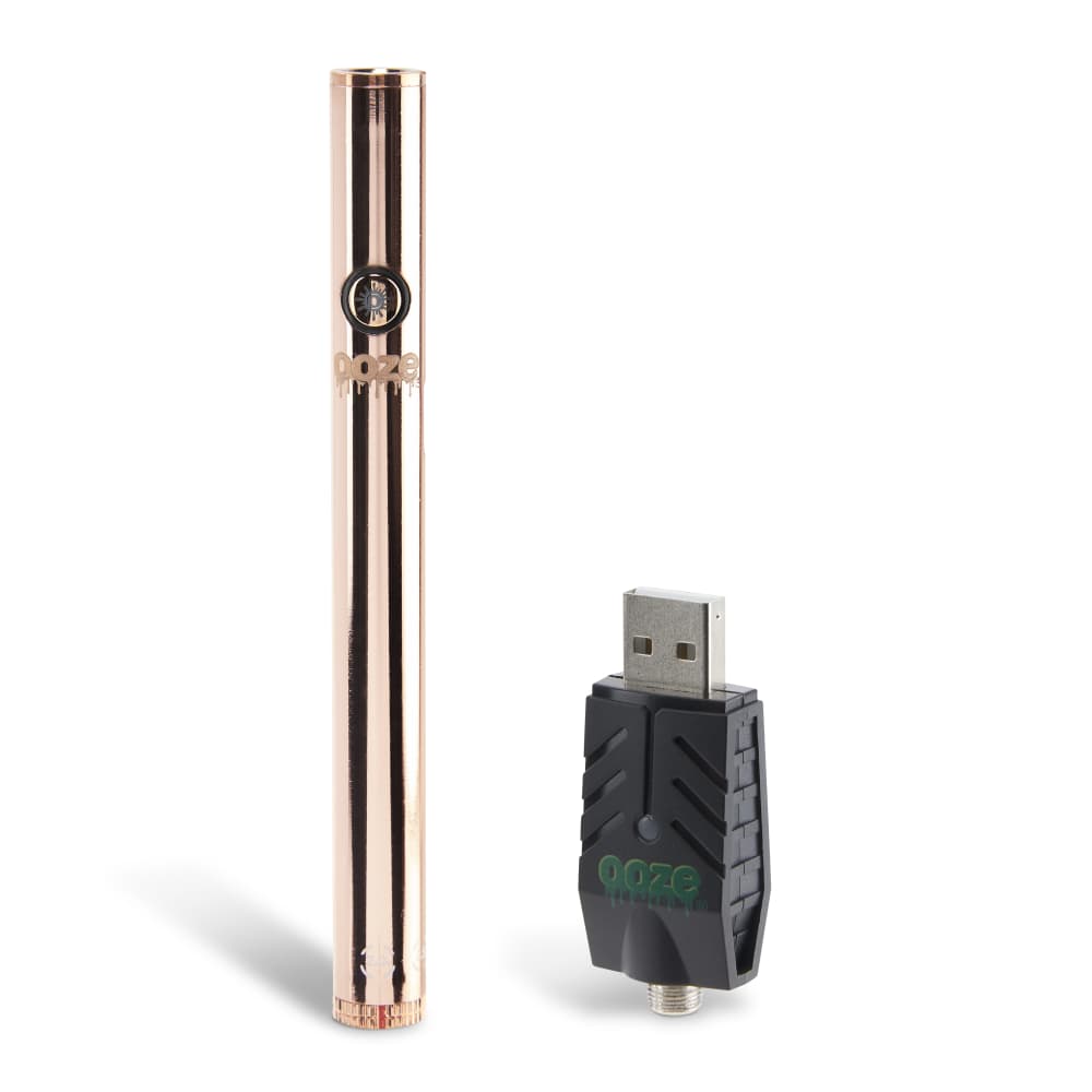 Rose Gold Twist Slim 2.0 Vape Pen Battery 510 thread battery USB charger on the side
