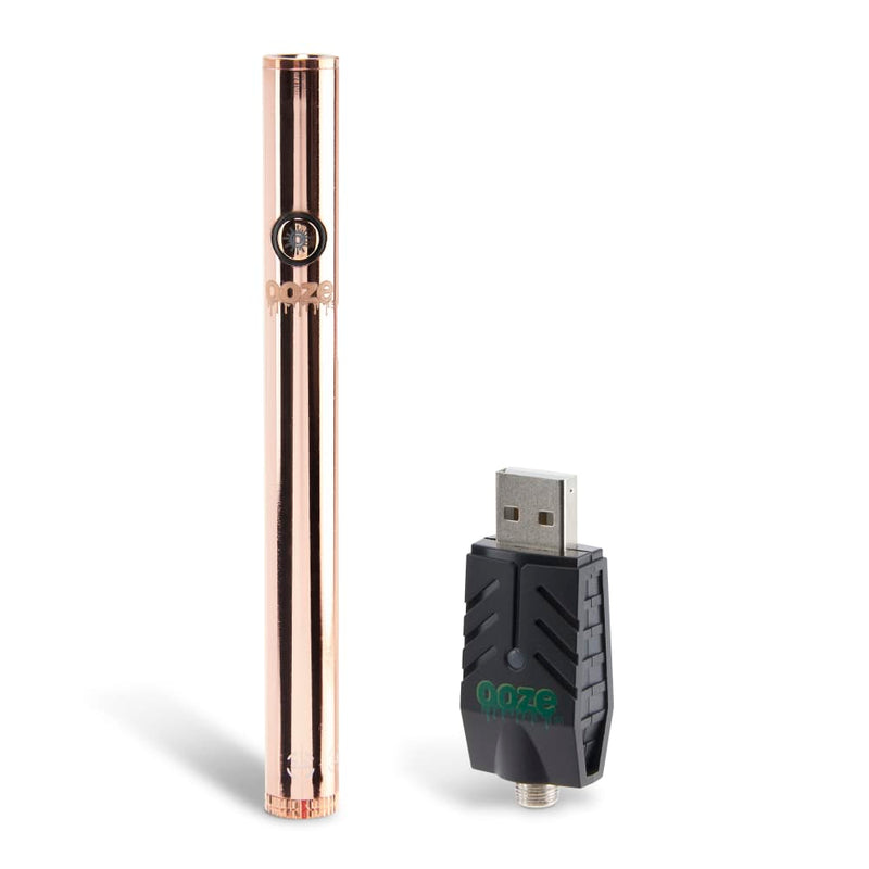 Rose Gold Twist Slim 2.0 Vape Pen Battery 510 thread battery USB charger on the side