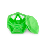 Geode Silicone & Glass Container - Green