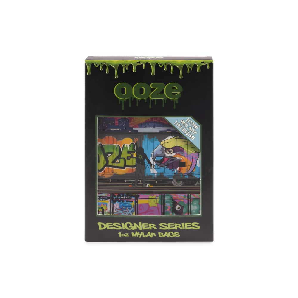 Ooze Designer Series 1 Ounce Mylar Bag 10-Count Box - Tag