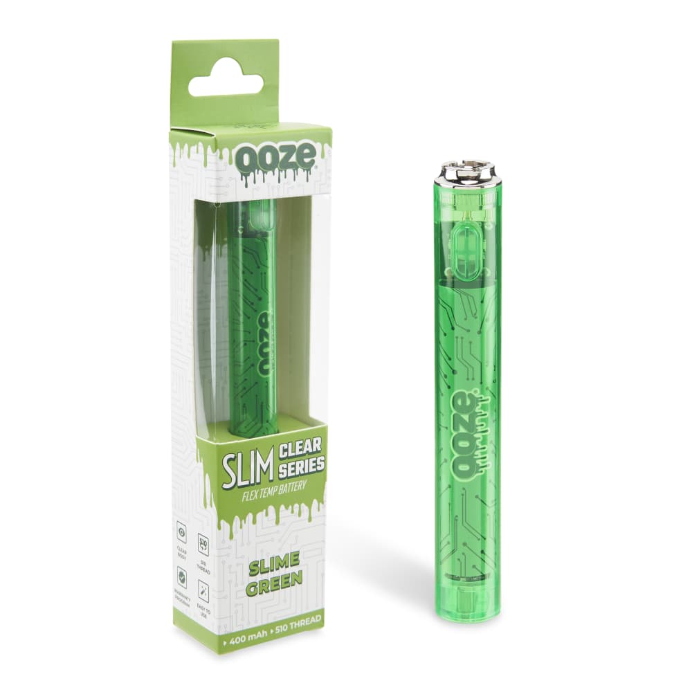 Slim Clear Series Transparent 510 Vape Battery – Slime Green