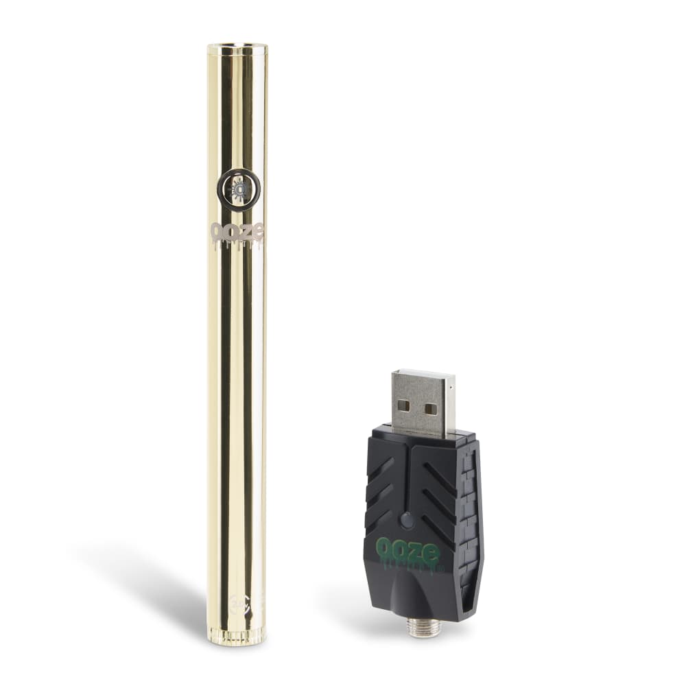 Gold Twist Slim 2.0 Vape Pen Battery 510 thread battery USB charger on the side