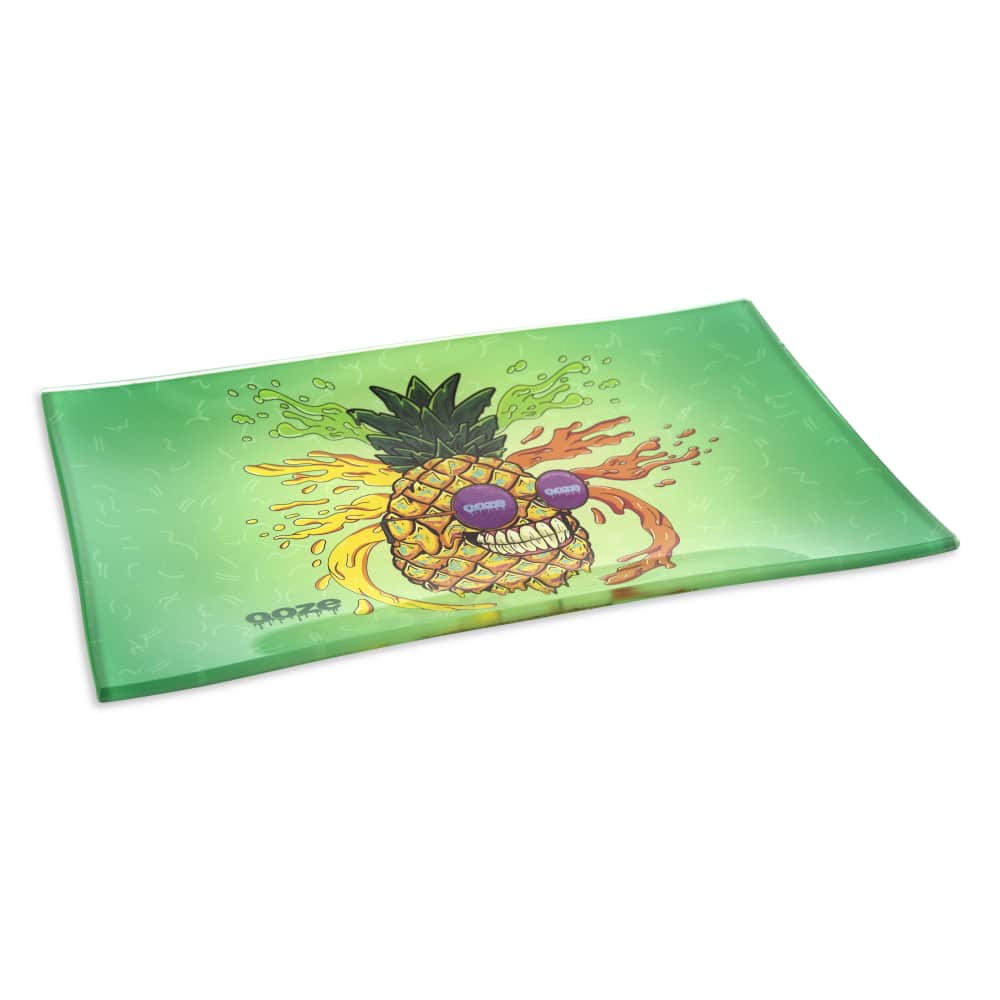 Ooze Rolling Tray - Shatter Resistant Glass - Mr. Pineapple