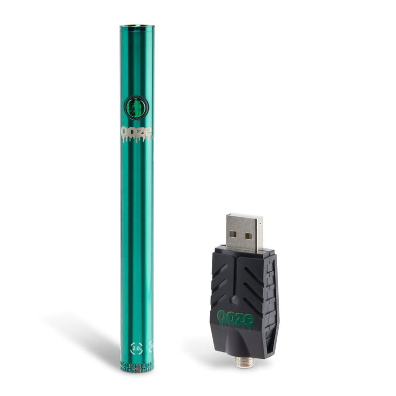 Teal Twist Slim 2.0 Vape Pen Battery 510 thread battery USB charger on the side