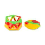 Geode Silicone & Glass Container - Rasta