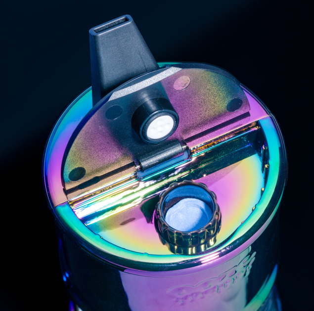 top view of rainbow Electro Barrel electric dab rig