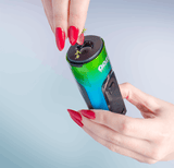 Person filling up Rainbow Verge cannabis vape
