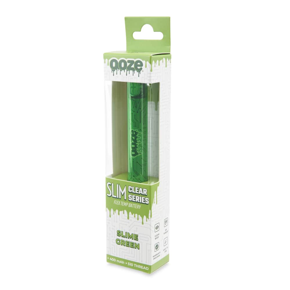 Slim Clear Series Transparent 510 Vape Battery – Slime Green