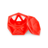 Geode Silicone & Glass Container - Scarlet