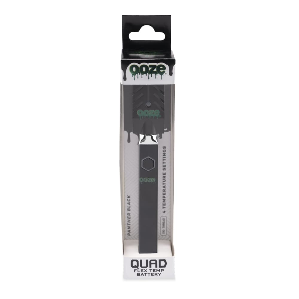 Ooze Panther Black Quad 510 Thread 500 Mah Square Vape Pen Battery + Usb Charger