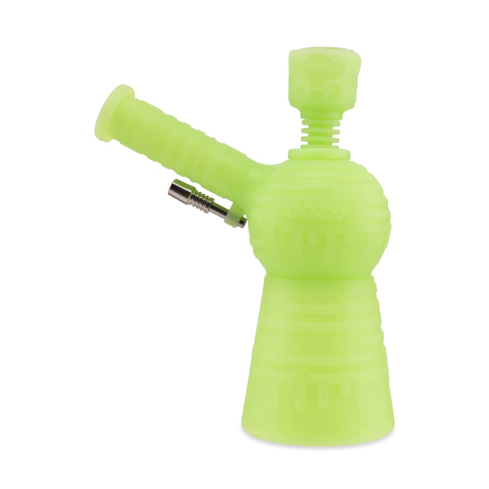 Ooze Blaster Silicone Glass 4-In-1 Hybrid Water Pipe And Nectar Collector - Green Glow