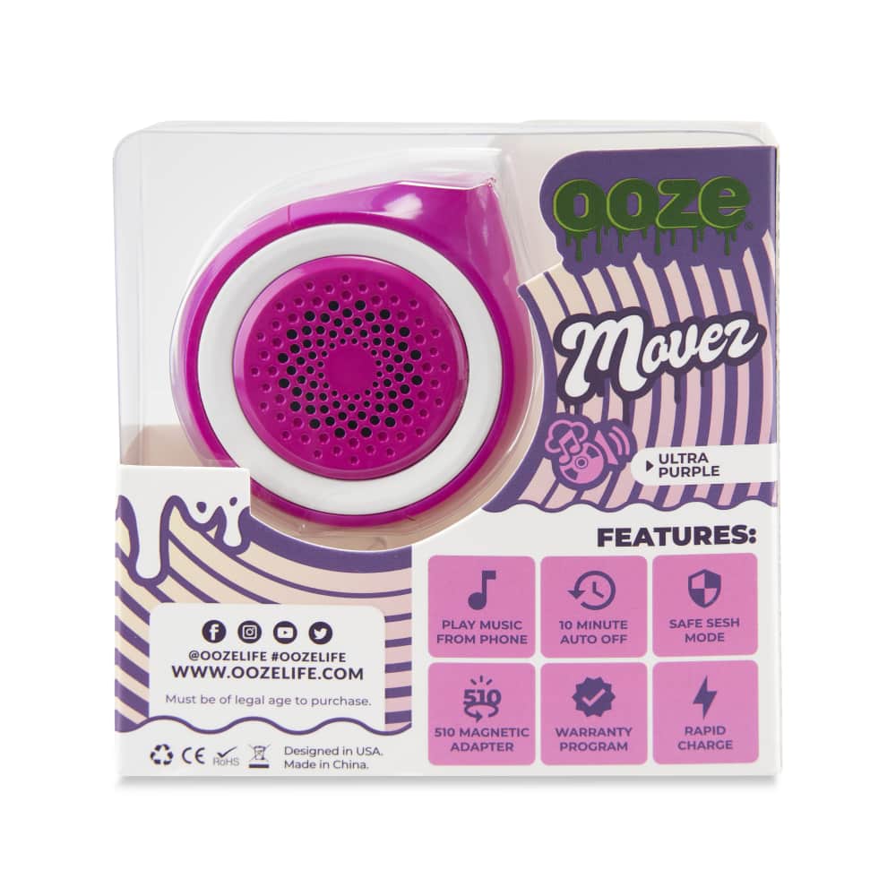 Ooze Movez Wireless Speaker 510 Vape Battery - Ultra Purple