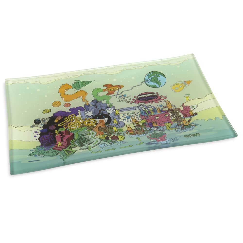 Ooze Rolling Tray - Shatter Resistant Glass - Imaginarium