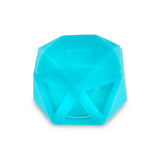 Geode Silicone & Glass Container - Aqua Teal