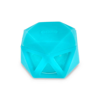 Geode Silicone & Glass Container - Aqua Teal