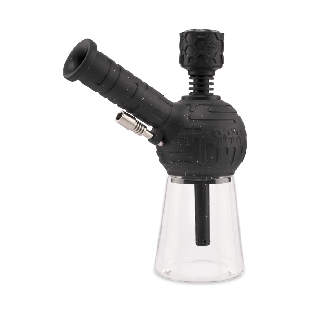 Ooze Blaster Silicone Glass 4-In-1 Hybrid Water Pipe And Nectar Collector - Shimmer Black