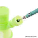 Ooze Hyborg Silicone Glass 4-In-1 Hybrid Water Pipe And Nectar Collector - Green Glow