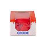 Geode Silicone & Glass Container - Scarlet