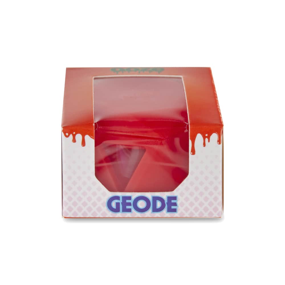 Geode Silicone & Glass Container - Scarlet