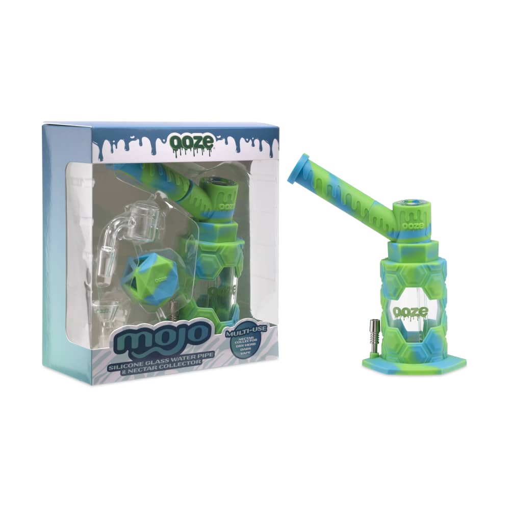 Ooze Mojo Silicone Water Pipe & Nectar Collector - Spring Rain