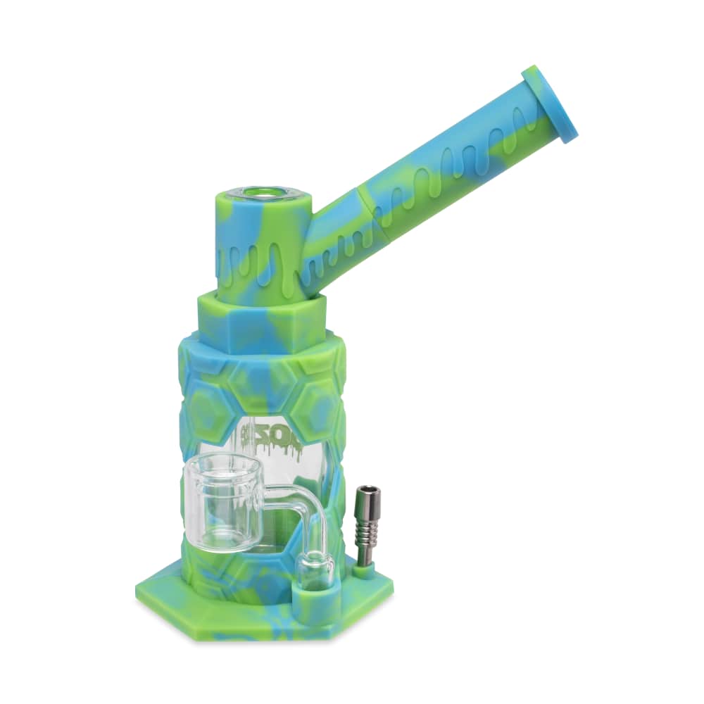Ooze Mojo Silicone Water Pipe & Nectar Collector - Spring Rain