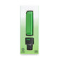 The slime green Ooze Novex and the magnetic charger are in the inner packaging