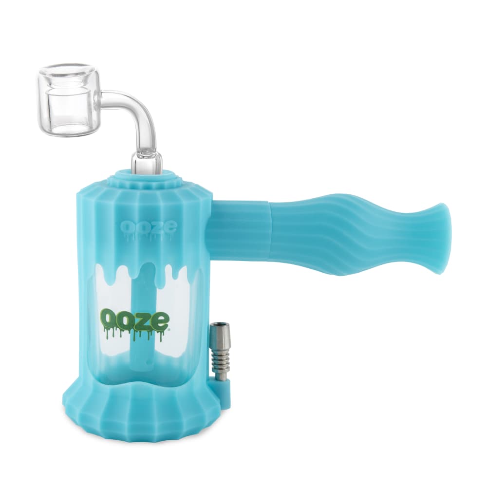 Ooze Clobb Silicone Water Pipe, Dab Rig & Nectar Collector - Aqua Teal