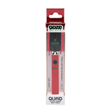 Quad Red Square Vape inside box with USB charger connected