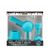 Ooze Blaster Silicone Glass 4-In-1 Hybrid Water Pipe And Nectar Collector - Aqua Teal