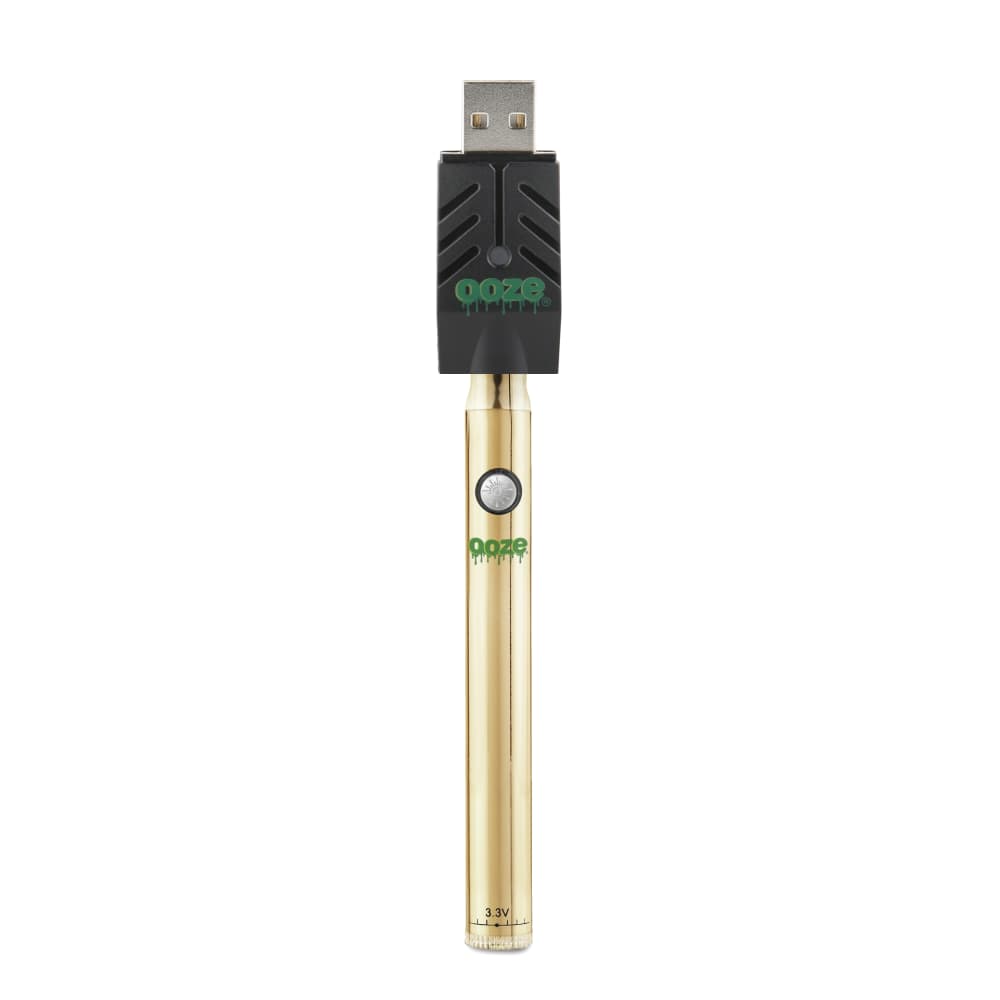 Ooze Twist Slim Pen - 320 mAh Flex Temp Battery - Lucky Gold Ooze Twist Slim Pen - 320 mAh Flex Temp Battery - Lucky Gold